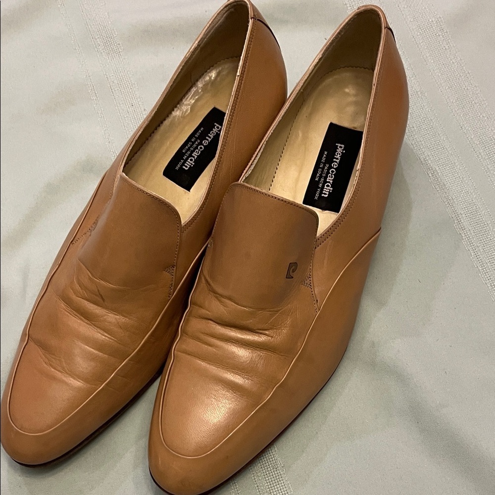 Pierre Cardin men’s Tan Leather Loafers size 12